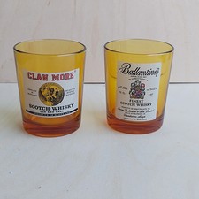 Vintage Orange Whisky Glasses
