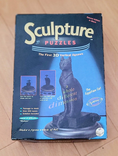 Sculpture puzzles egyptian cat - sculpture,