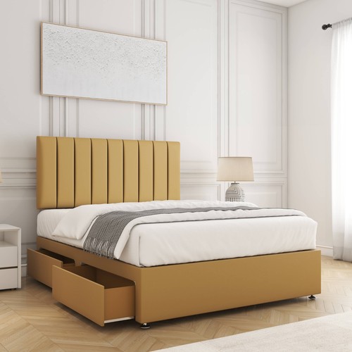 Double divan panels bed - double,