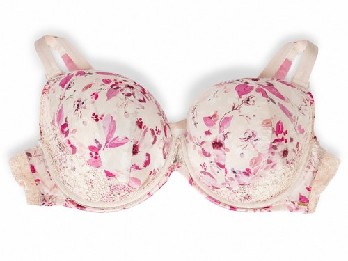 Ladies pink floral padded - ladies,