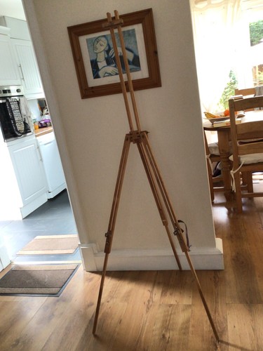 Old artist easel wooden