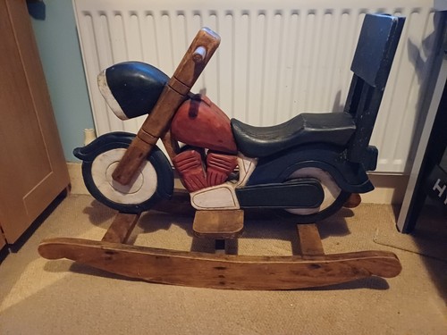 Solid wood motorbike - wood,