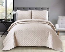 3Piece Quilted Bed Throw