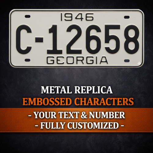 Georgia 1946 metal embossed - 1946,