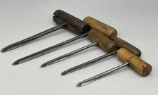 5 Vintage T Handle Auger Spoon