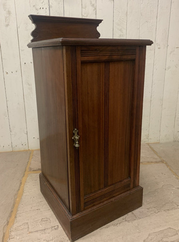 Edwardian walnut bedside - edwardian,
