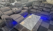 Berlin 3 + 2 Grey Sofa Set