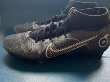 Nike Mercurial Black Gold Football Sock Boots Size 9