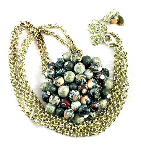 Viva beads handmade - beads, grey