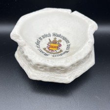 Goss Matte Crested Ware-Model of Shakespeares Font-Stratford Church Coat of Arms