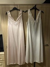 two long satin nightdresses