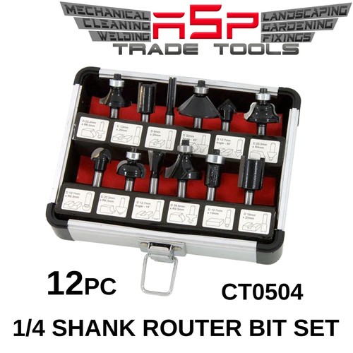 12pc router bit set - 12pc,