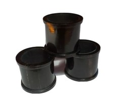 3 x BEADED BUFFALO HORN