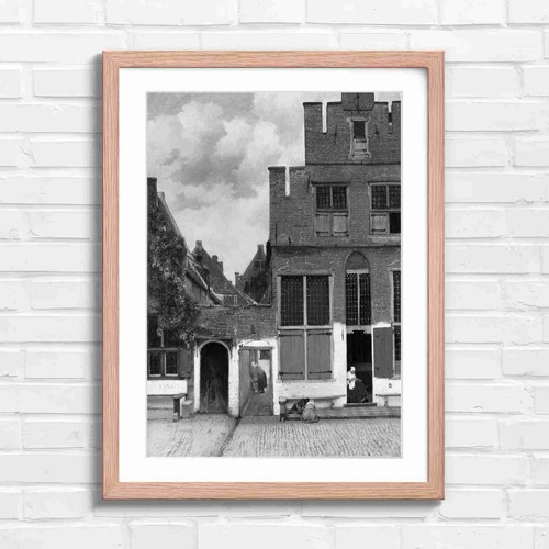 Dutch street scene with - street, brick