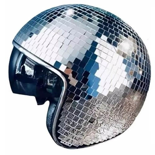 Disco helmet glitter mirrors - ,
