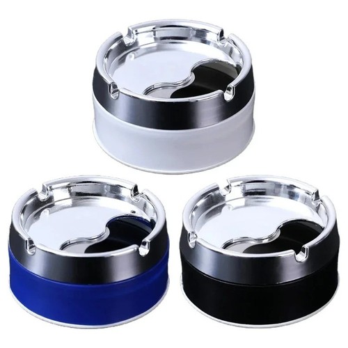Stainless steel ashtray with - steel,