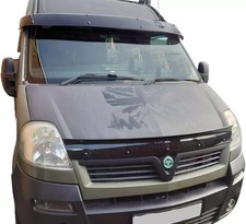 FOR RENAULT MASTER 2007-2010 GLOSS BLACK CAPPAFE BONNET WIND STONE PROTECTOR