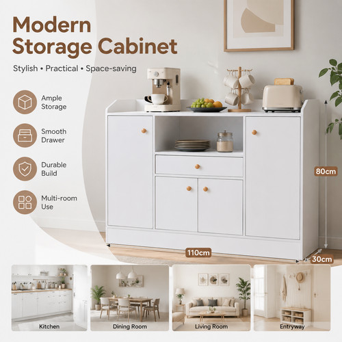 Cream sideboard cabinet - sideboard,