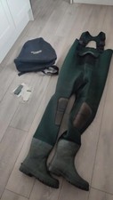 Ron Thompson Classic Pro Neoprene Chest Waders Salopettes Fishing Cleated Sole 9