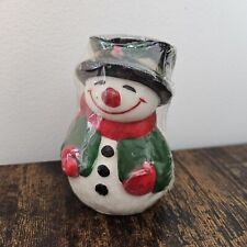Vintage Christmas Snowman Candle Unused 1980/90’s Seasonal Decoration