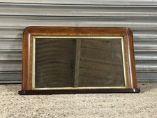 Antique Edwardian Overmantel Mirror – Mahogany Frame with Gilt Detail