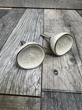 Anthropologie Home Ocean Crater Knob Knobs Set of 2 Ivory Stonewear Door