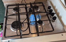 Zanussi ZGNN640X 60cm Gas Hob 4 Burner In Stainless Steel