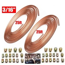 2X 25ft Copper Brake Pipe Hose