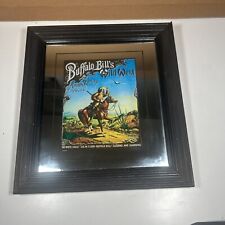Vintage Buffalo Bill's Mirror Wild West Rough Riders Glass Framed Made England