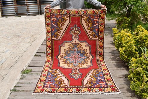 Turkish rug x84 vintage - 52''x84'',