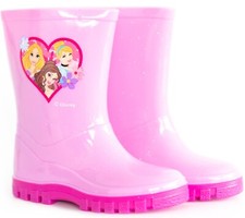 KIDS GIRLS CHILDRENS RAINBOW WATERPROOF RAIN RUBBER WELLIES WELLINGTON BOOTS SZ