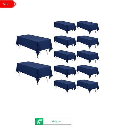 Pcs navy blue rectangular - 12,