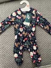 Navy Christmas Babygrow