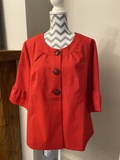 Ladies size 22 wardrobe swing red 3/4 sleeve jacket