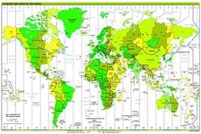 laminated WORLD MAP modern