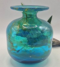 Studio Art Glass Vase Blue