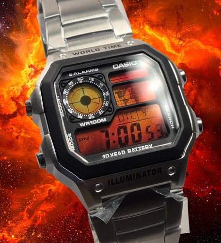 Orange galaxy casio - casio, stainless