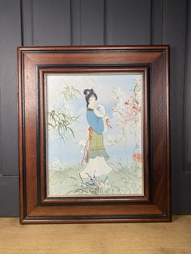 Vintage geisha girl - vintage,