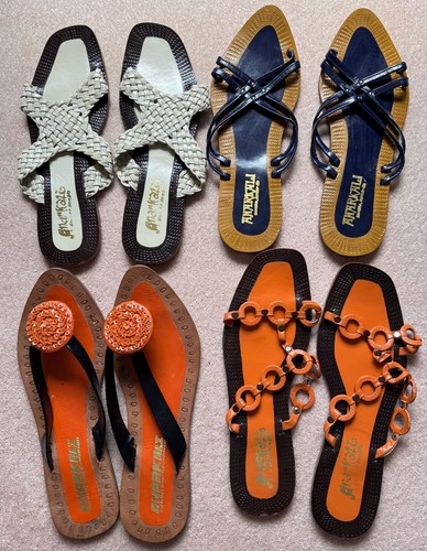 Indian leather flat sandals - ,