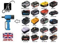 Adapter for Gesipa Accubird Rivet Tool to fit other Brand Battery