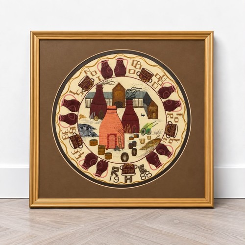 Framed tapestry peice - , textile