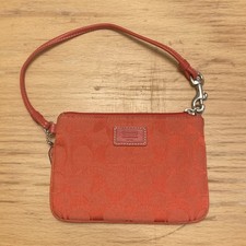 Small Mini Coach Red Wristlet
