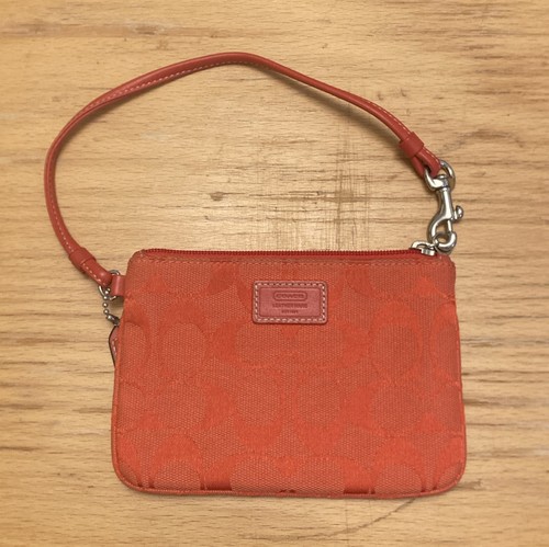 Small mini coach red wristlet - small,