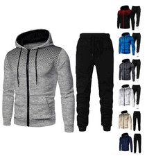Casual Men's Sportswear Jogging Suit Tracksuit Gym Hoodie Sweatshirt Joggers Set