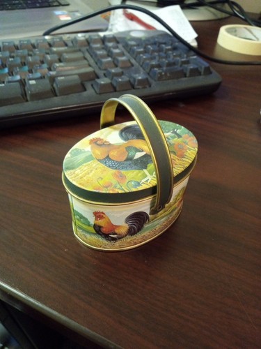 Vintage miniature easter tin - vintage,