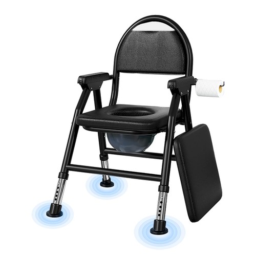 Folding commode toilet chair - folding,