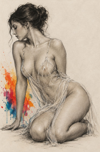 Naked nude woman - naked,