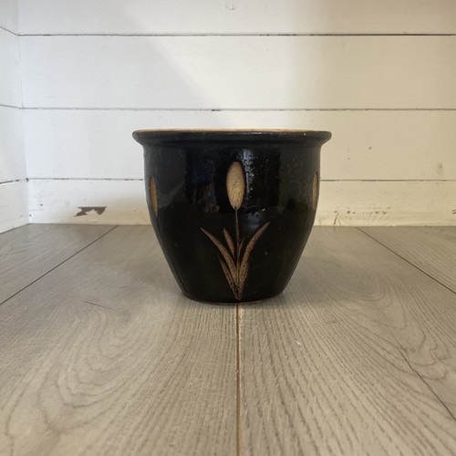 Vintage glazed terracotta - , pot