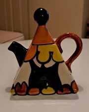 Crown Devon Tiger Trees Small Art Deco Style Teapot signed By Dorothy Ann 