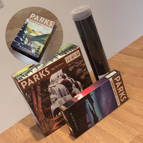 Sleeved parks board game - game, +